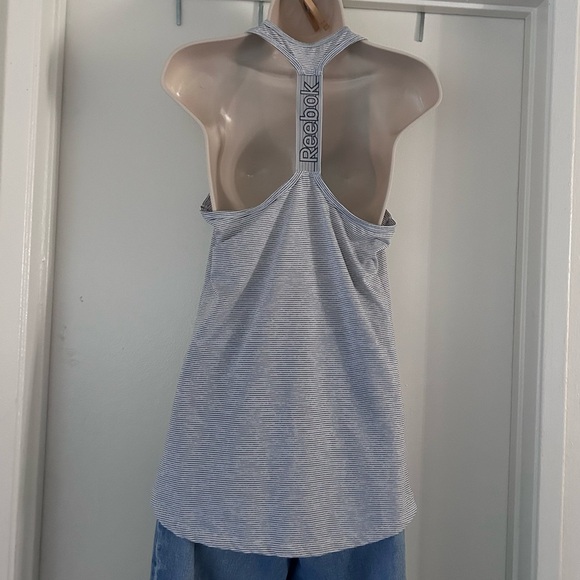 Reebok Cool Racerback Black and white striped - Picture 1 of 5